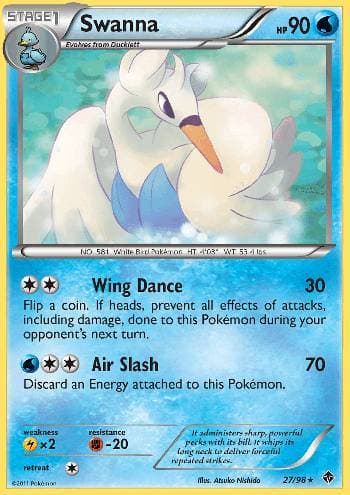 Carta Swanna (27/98) do set Poderes Emergentes — Pokémon TCG | Bynx