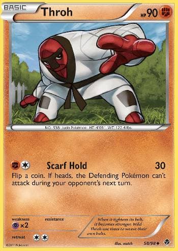 Carta Throh (58/98) do set Poderes Emergentes — Pokémon TCG | Bynx