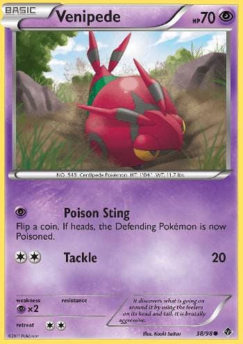 Carta Venipede (38/98) do set Poderes Emergentes — Pokémon TCG | Bynx