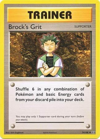 Carta Brock's Grit (74/108) do set Evoluções — Pokémon TCG | Bynx