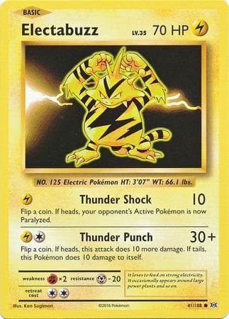 Carta Electabuzz (41/108) do set Evoluções — Pokémon TCG | Bynx
