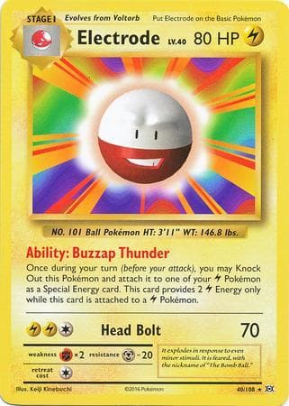 Carta Electrode (40/108) do set Evoluções — Pokémon TCG | Bynx