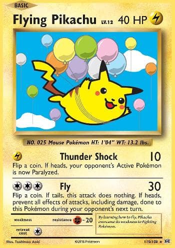 Flying Pikachu (110/108) — Evoluções