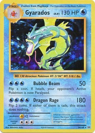 Gyarados (34/108) — Evoluções