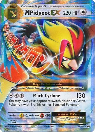 Carta M Pidgeot-EX (65/108) do set Evoluções — Pokémon TCG | Bynx