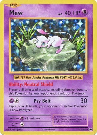Carta Mew (53/108) do set Evoluções — Pokémon TCG | Bynx