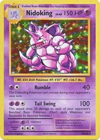 Carta Nidoking (45/108) do set Evoluções — Pokémon TCG | Bynx