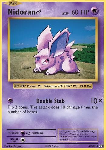 Carta Nidoran Male (43/108) do set Evoluções — Pokémon TCG | Bynx