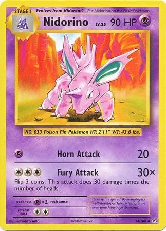 Carta Nidorino (44/108) do set Evoluções — Pokémon TCG | Bynx