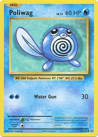 Carta Poliwag (23/108) do set Evoluções — Pokémon TCG | Bynx