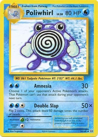 Carta Poliwhirl (24/108) do set Evoluções — Pokémon TCG | Bynx