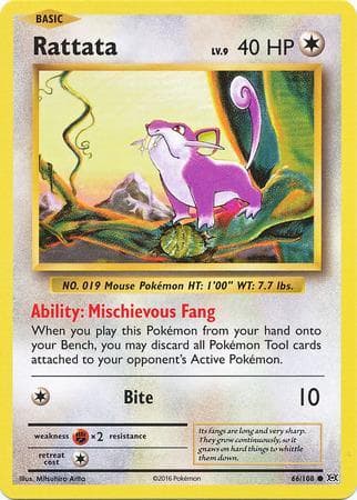 Carta Rattata (66/108) do set Evoluções — Pokémon TCG | Bynx