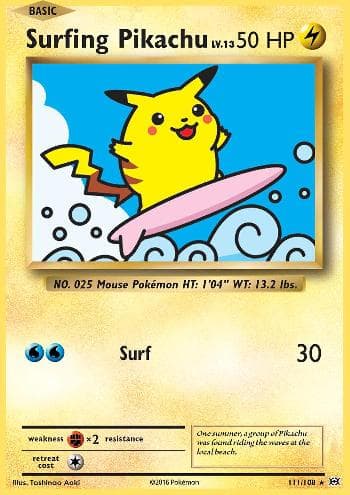 Surfing Pikachu (111/108) — Evoluções