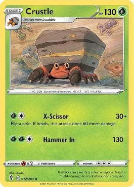 Carta Crustle (12/203) do set Céus em Evolução — Pokémon TCG | Bynx