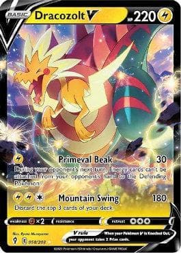 Carta Dracozolt-V (58/203) do set Céus em Evolução — Pokémon TCG | Bynx