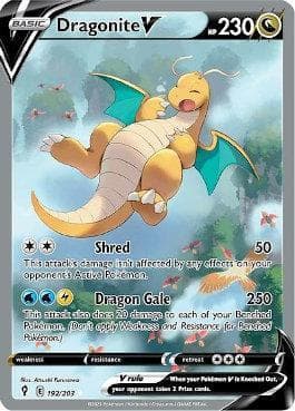 Carta Dragonite-V (192/203) do set Céus em Evolução — Pokémon TCG | Bynx