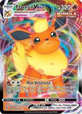 Carta Flareon-VMAX (18/203) do set Céus em Evolução — Pokémon TCG | Bynx