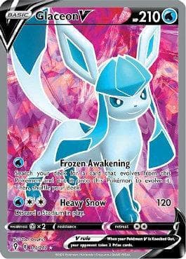 Carta Glaceon-V (174/203) do set Céus em Evolução — Pokémon TCG | Bynx