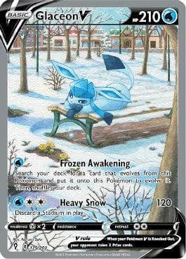 Carta Glaceon-V (175/203) do set Céus em Evolução — Pokémon TCG | Bynx
