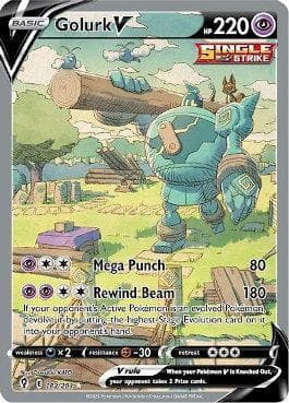 Carta Golurk-V (182/203) do set Céus em Evolução — Pokémon TCG | Bynx