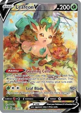 Carta Leafeon-V (167/203) do set Céus em Evolução — Pokémon TCG | Bynx