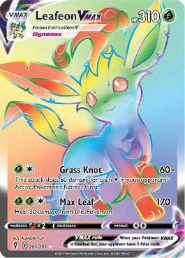 Carta Leafeon-VMAX (204/203) do set Céus em Evolução — Pokémon TCG | Bynx