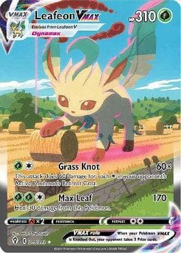Carta Leafeon-VMAX (205/203) do set Céus em Evolução — Pokémon TCG | Bynx