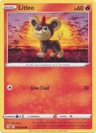 Carta Litleo (22/203) do set Céus em Evolução — Pokémon TCG | Bynx