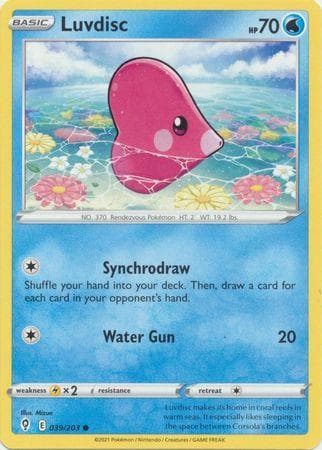 Carta Luvdisc (39/203) do set Céus em Evolução — Pokémon TCG | Bynx