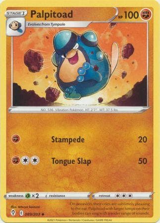 Carta Palpitoad (89/203) do set Céus em Evolução — Pokémon TCG | Bynx
