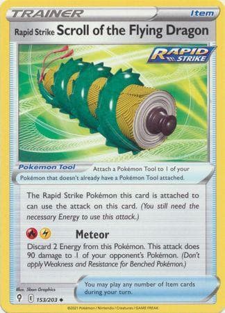 Carta Rapid Strike Scroll of the Flying Dragon (153/203) do set Céus em Evolução — Pokémon TCG | Bynx