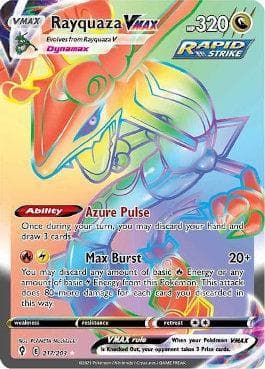 Carta Rayquaza-VMAX (217/203) do set Céus em Evolução — Pokémon TCG | Bynx