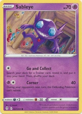 Carta Sableye (67/203) do set Céus em Evolução — Pokémon TCG | Bynx