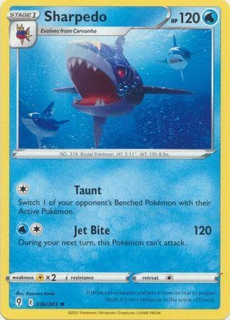 Carta Sharpedo (36/203) do set Céus em Evolução — Pokémon TCG | Bynx