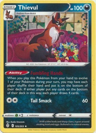 Carta Thievul (105/203) do set Céus em Evolução — Pokémon TCG | Bynx