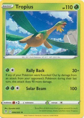 Carta Tropius (6/203) do set Céus em Evolução — Pokémon TCG | Bynx