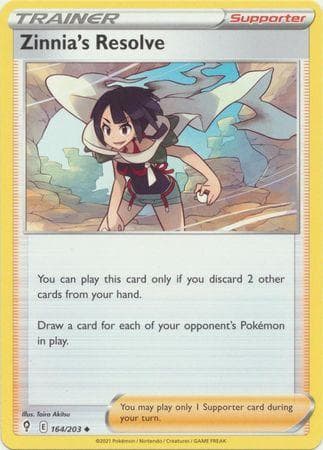 Carta Zinnia's Resolve (164/203) do set Céus em Evolução — Pokémon TCG | Bynx