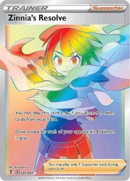 Carta Zinnia's Resolve (225/203) do set Céus em Evolução — Pokémon TCG | Bynx