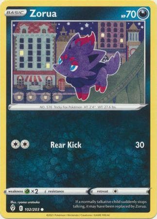 Carta Zorua (102/203) do set Céus em Evolução — Pokémon TCG | Bynx