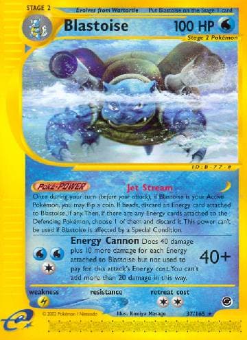 Carta Blastoise (37/165) do set Expedition — Pokémon TCG | Bynx