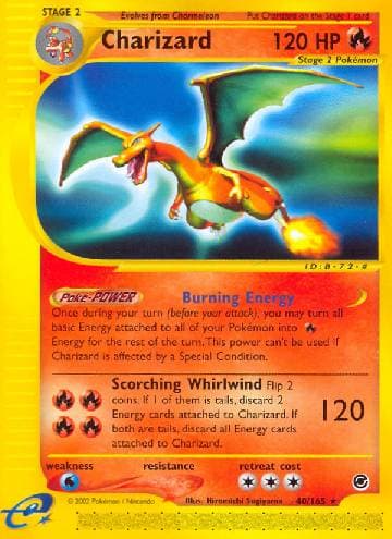Charizard (40/165) — Expedition