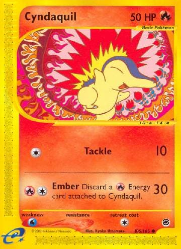 Carta Cyndaquil (105/165) do set Expedition — Pokémon TCG | Bynx