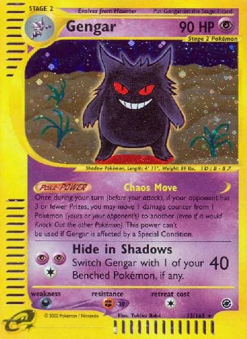 Carta Gengar (13/165) do set Expedition — Pokémon TCG | Bynx