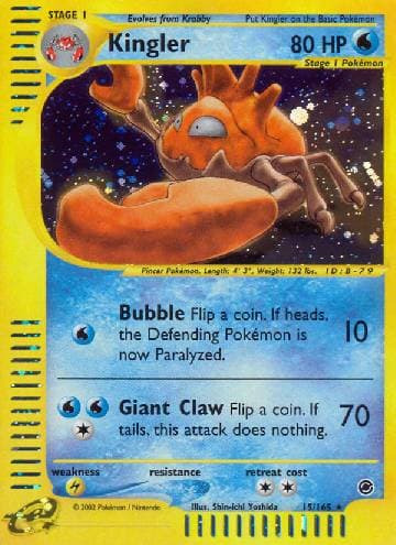 Carta Kingler (15/165) do set Expedition — Pokémon TCG | Bynx