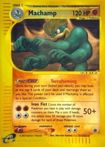 Carta Machamp (Reverse Holo) (51b/165) do set Expedition — Pokémon TCG | Bynx