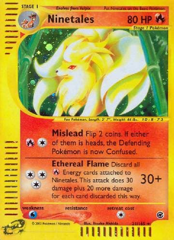 Carta Ninetales (21/165) do set Expedition — Pokémon TCG | Bynx