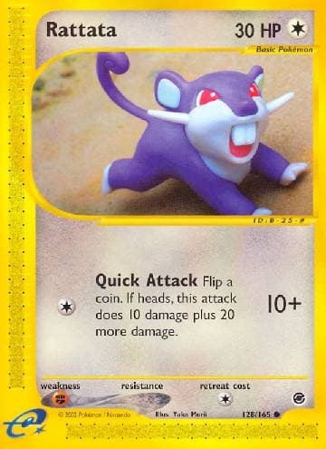 Carta Rattata (128/165) do set Expedition — Pokémon TCG | Bynx