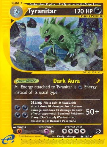 Carta Tyranitar (66/165) do set Expedition — Pokémon TCG | Bynx