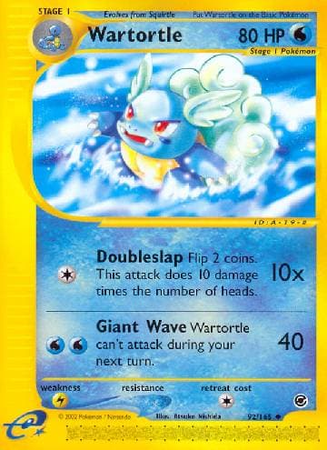 Carta Wartortle (92/165) do set Expedition — Pokémon TCG | Bynx