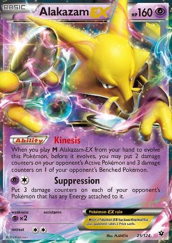 Carta Alakazam-EX (25/124) do set Fusão de Destinos — Pokémon TCG | Bynx